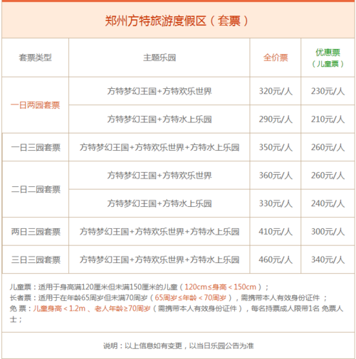 郑州方特门票多少钱_郑州方特门票多少钱一张