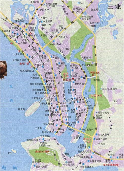 三亚市详细地图全图-三亚市详细地图全图高清版